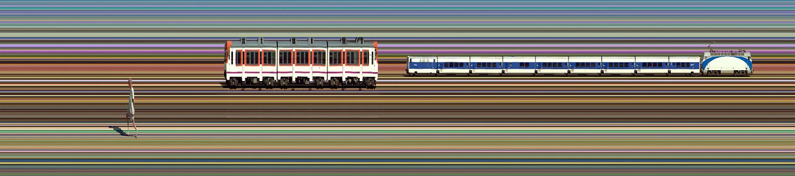 Jay Mark Johnson, EL ANARQUISTA Y EL TREN, 2008 Valencia ES
archival pigment on paper, mounted on aluminum, 40 x 180 in. (101.6 x 457.2 cm)