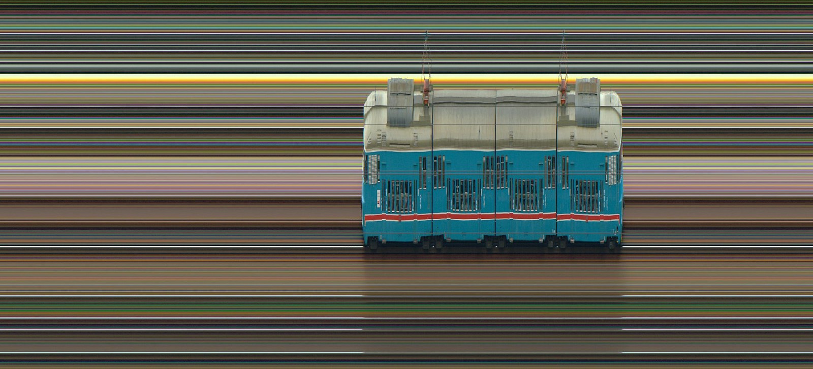 Jay Mark Johnson, VELVET LOCOMOTION 240-2, 2011 Prague CR
archival pigment on paper, mounted on aluminum, 40 x 88 in. (101.6 x 223.5 cm)