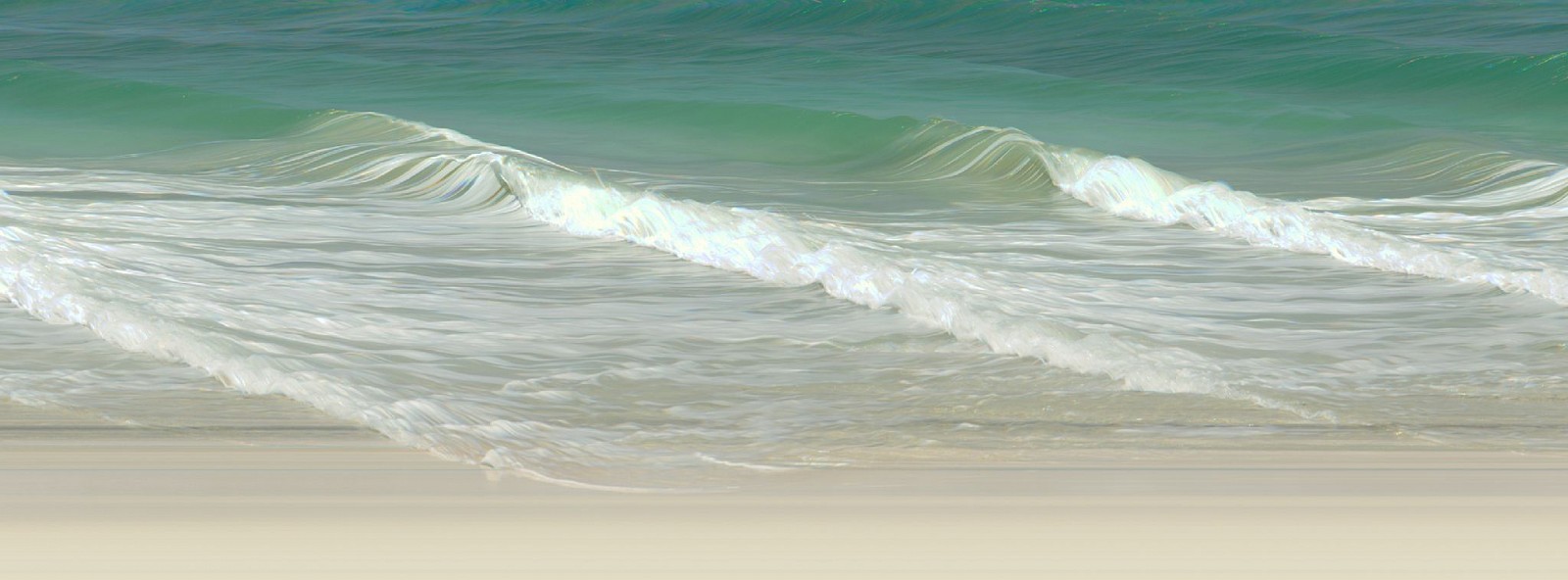 Jay Mark Johnson, COZUMEL WAVES #12, 2009 Cozumel MX
archival pigment on paper, mounted on aluminum, 40 x 108 in. (101.6 x 274.3 cm)