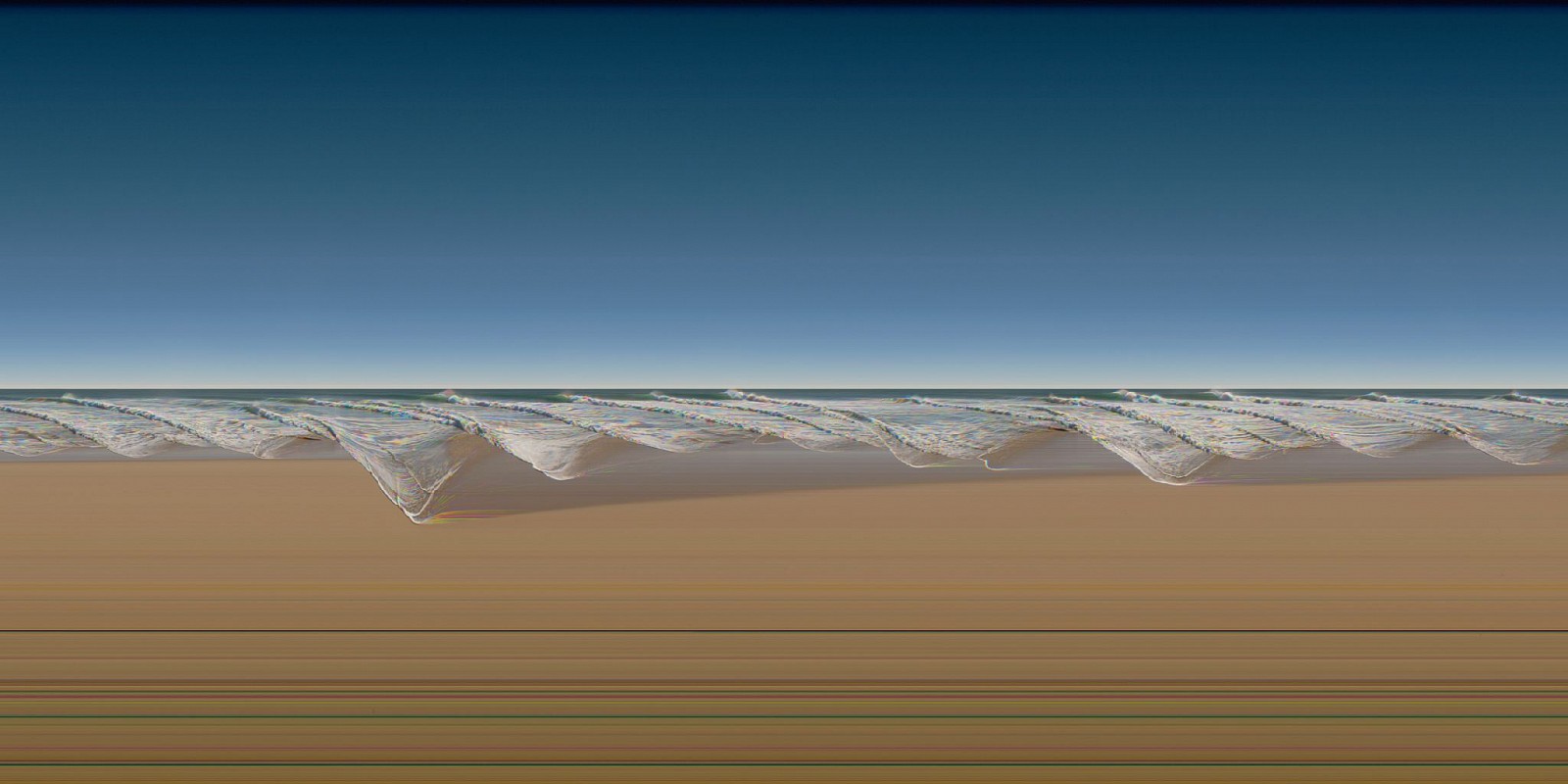 Jay Mark Johnson, CULBURRA WAVES #24, 2012 Australia
archival pigment on paper, mounted on aluminum, 40 x 80 in. (101.6 x 203.2 cm)