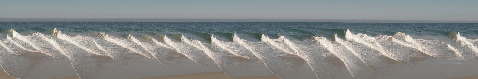 Jay Mark Johnson, POINT DUME WAVES #5, 2006 Malibu CA
archival pigment on paper, mounted on aluminum, 40 x 240 in. (101.6 x 609.6 cm)