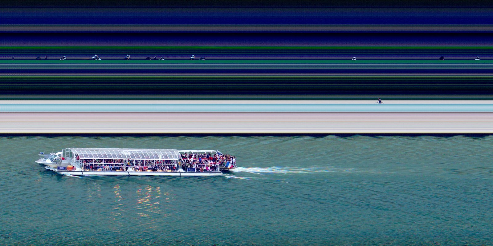Jay Mark Johnson, BATEAU DE FÁŠTE PARISIENNE #3, 2008 Paris FR
archival pigment on paper, mounted on aluminum, 40 x 88 in. (101.6 x 223.5 cm)