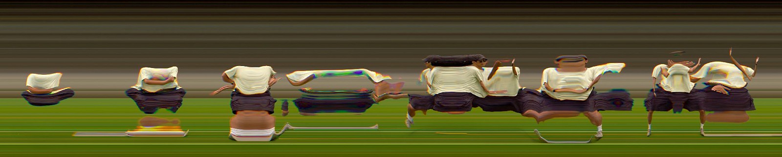 Jay Mark Johnson, TAICHI MOTION STUDY 165, 2005 Los Angeles CA
archival pigment on paper, mounted on aluminum, 40 x 199 in. (101.6 x 505.5 cm)