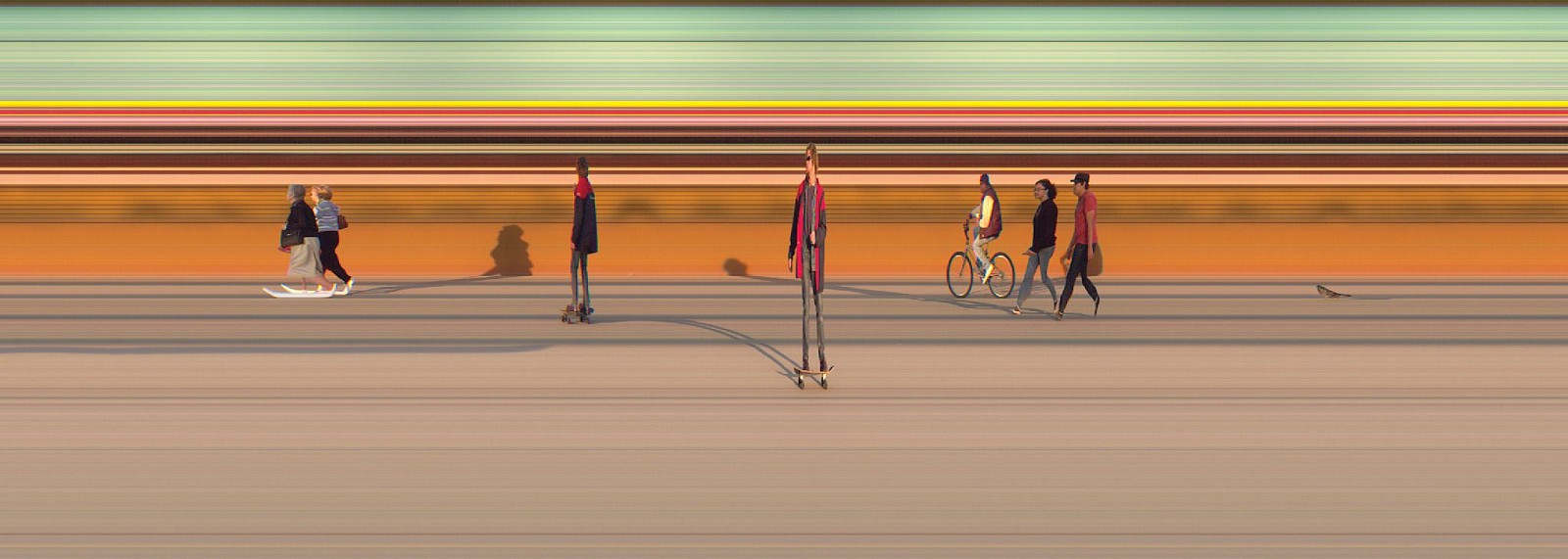 Jay Mark Johnson, VENICE BOARDWALK 11, 2007 Venice Beach CA
archival pigment on paper, mounted on aluminum, 40 x 112 in. (101.6 x 284.5 cm)
